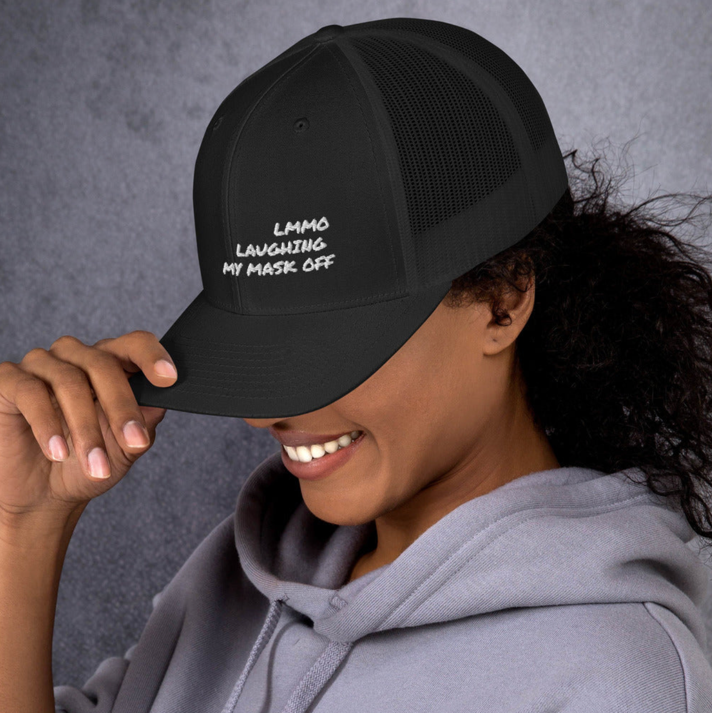 Street stylec- LMMO-laughing my mask off " - Unisex baseball cap